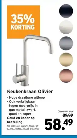 GAMMA Keukenkraan Olivier aanbieding