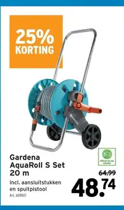 GAMMA Gardena AquaRoll S Set 20 m aanbieding