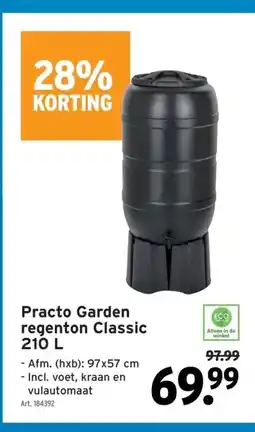 GAMMA Practo Garden regenton Classic 210 L aanbieding