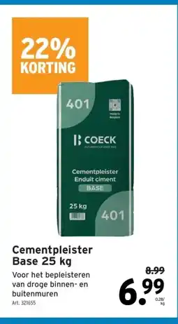 GAMMA Cementpleister Base 25 kg aanbieding