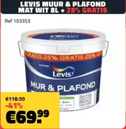 Bouwcenter Frans Vlaeminck Levis muur & plafond mat wit aanbieding
