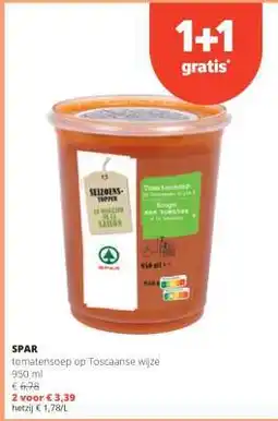 Spar SPAR tomatensoep op Toscaanse wijze aanbieding