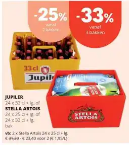 Spar Jupiler / Stella Artois aanbieding