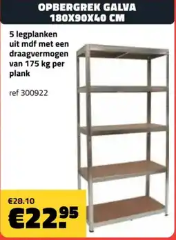 Bouwcenter Frans Vlaeminck Opbergrek galva aanbieding