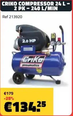 Bouwcenter Frans Vlaeminck Criko compressor aanbieding