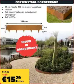 Bouwcenter Frans Vlaeminck Cortenstaal borderrand aanbieding