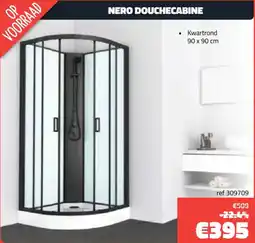 Bouwcenter Frans Vlaeminck Nero douchecabine Kwartrond aanbieding