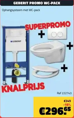Bouwcenter Frans Vlaeminck Geberit promo wc-pack aanbieding