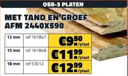 Bouwcenter Frans Vlaeminck Osb-3 platen met tand en groef aanbieding