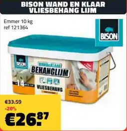Bouwcenter Frans Vlaeminck Bison wand en klaar vliesbehang lijm aanbieding