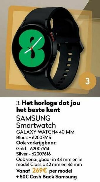 Krëfel Samsung smartwatch galaxy watch4 40 mm black aanbieding
