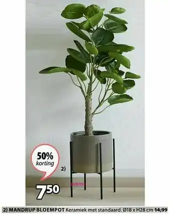 Jysk Mandrup bloempot aanbieding