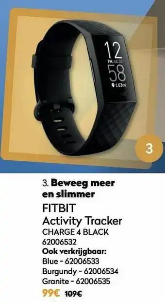 Krëfel Fitbit activity tracker charge 4 black aanbieding
