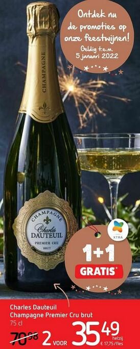 Spar Colruyt Charles dauteuil champagne premier cru brut aanbieding