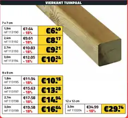 Bouwcenter Frans Vlaeminck Vierkant tuinpaal aanbieding