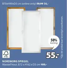 Jysk FSC Nordborg spiegel aanbieding
