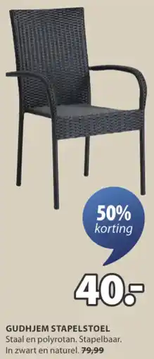 Jysk Gudhjem stapelstoel aanbieding