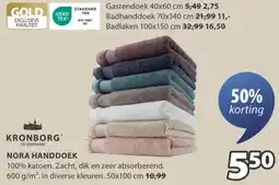 Jysk Kronborg nora handdoek aanbieding