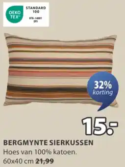 Jysk Bergmynte sierkussen aanbieding