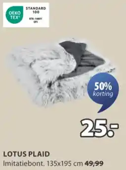 Jysk Lotus plaid aanbieding