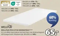 Jysk Wellpur frya gt30 dekmatras aanbieding