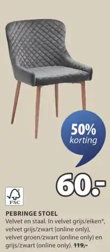 Jysk FSC Pebringe stoel aanbieding