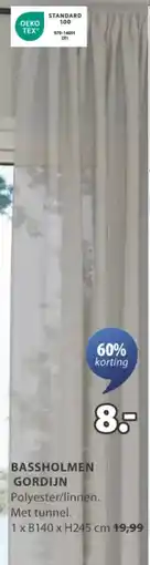 Jysk Bassholmen gordijn aanbieding