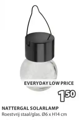 Jysk Nattergal solarlamp aanbieding