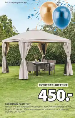 Jysk Nordmarka partytent aanbieding