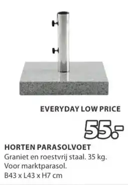 Jysk Horten parasolvoet aanbieding