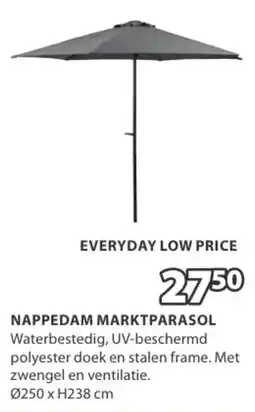 Jysk Nappedam marktparasol aanbieding