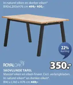 Jysk Royal oak skovlunde tafel aanbieding