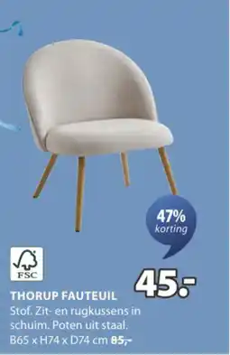 Jysk Thorup fauteuil aanbieding