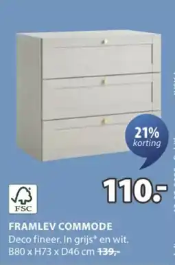 Jysk FSC Framlev commode aanbieding