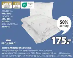 Jysk Kronborg beito ganzendons dekbed aanbieding