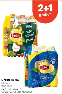 Spar LIPTON ICE TEA 6 x 1,5 L naar keuze aanbieding