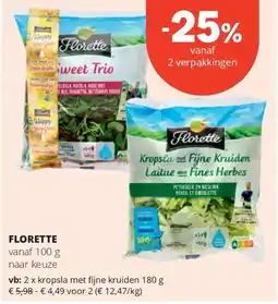 Spar FLORETTE vanaf 100 g aanbieding