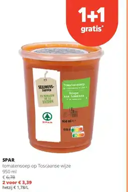 Spar SPAR tomatensoep op Toscaanse wijze 950 ml aanbieding