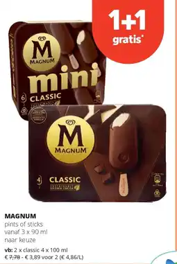 Spar MAGNUM pints of sticks vanaf 3 x 90 ml aanbieding