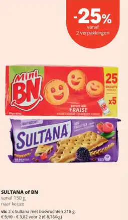 Spar SULTANA of BN vanaf 150 g aanbieding