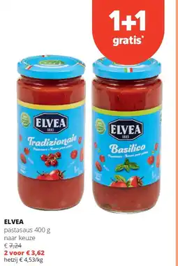 Spar ELVEA pastasaus 400 g naar keuze aanbieding