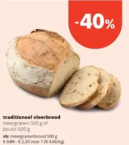 Spar traditioneel vloerbrood meergranen 500 g aanbieding