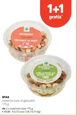 Spar SPAR notenmix luxe of gezouten 175 g aanbieding