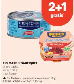 Spar RIO MARE of SAUPIQUET aanbieding