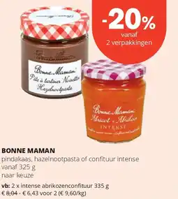 Spar BONNE MAMAN pindakaas aanbieding