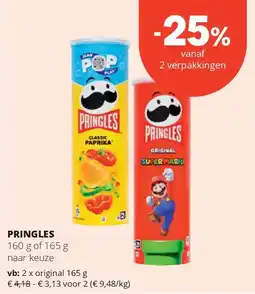 Spar PRINGLES 160 g aanbieding