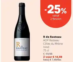 Spar R de Rasteau AOP Rasteau Côtes du Rhône rood 75 cl aanbieding