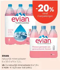 Spar EVIAN natuurlijk mineraalwater aanbieding