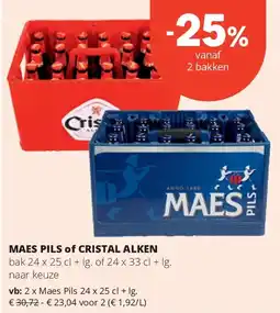 Spar MAES PILS of CRISTAL ALKEN aanbieding