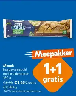 OKay Meggle baguette gevuld met kruidenboter 160 g aanbieding